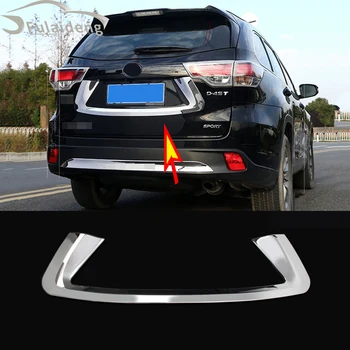 

1pcs For Toyota Highlander 2015-2018 ABS Chrome Trunk Rear License Plate Frame Cover Trim Car Styling Accessorie