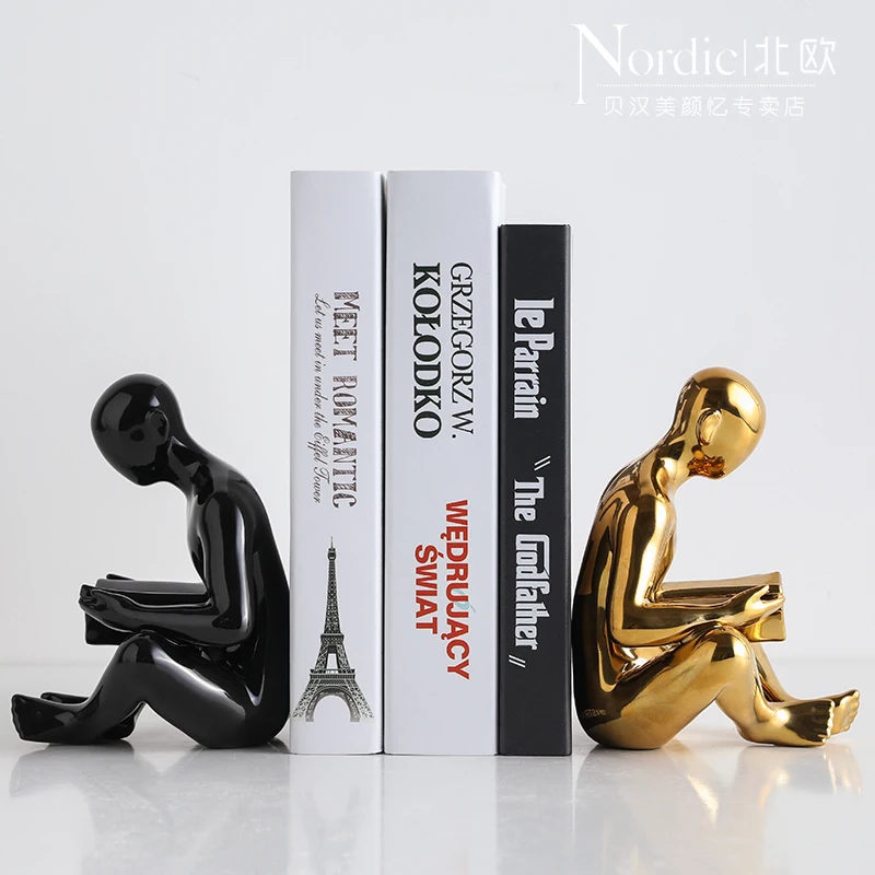 

NEW NORDIC CREATIVE MODERN BOOK BOARD BLOCK ART CERAMIC BOOK CLIP STUDY OFFICE DESKTOP MURALS HOME DECORATION CRAFTS ACCESSORIES