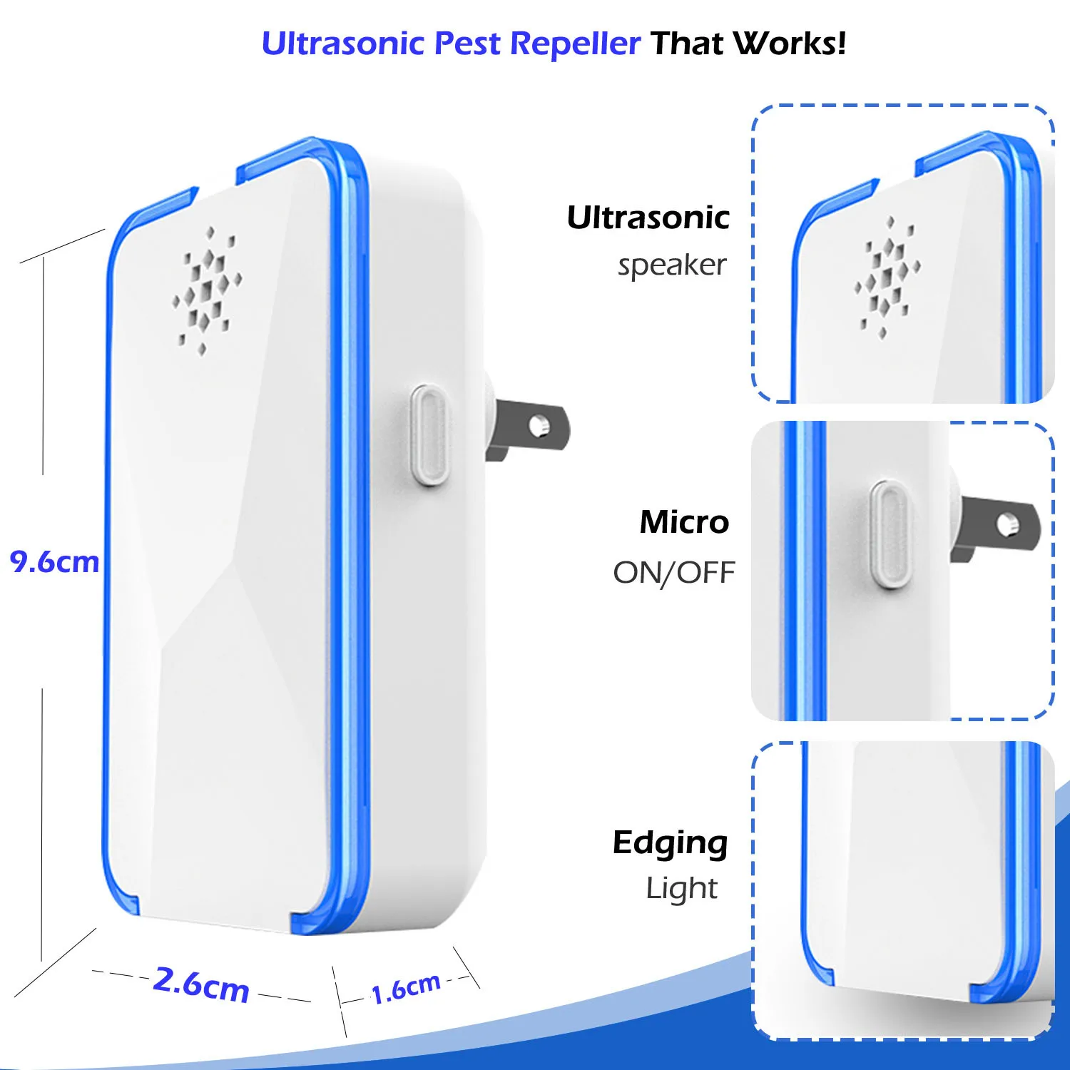Pest reject for mosquito anti cockroach bug multifunctional ultrasound's insect repellent Harmless and Radiation-free