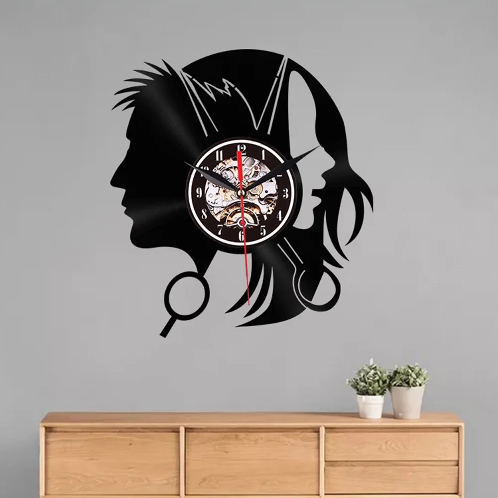 1 шт. парикмахерский салон красоты магазин бизнес Логотип Настенные часы