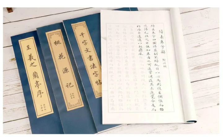 tradicional, Regular Script copiando livro, caligrafia chinesa, executando Script