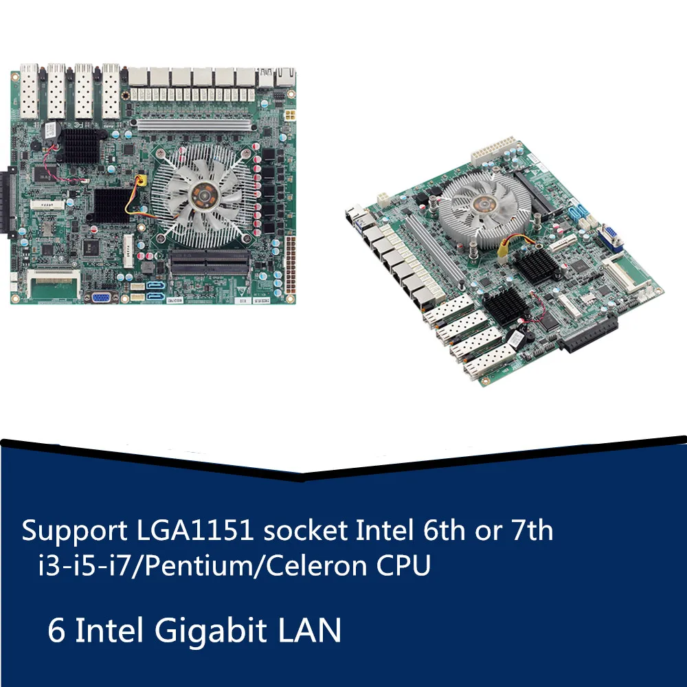 LGA1151 6th 7th PCU pfsense брандмауэр Материнские платы H110 чипсет 6 портов ethernet 2 * DDR4 8 Гб 4