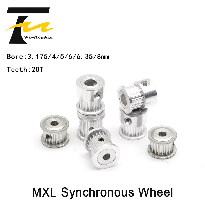Puleggia Dentata Mxl Puleggia Dentata Sincrona 20 Denti Larghezza 7/11/15Mm Alesaggio 3.175-8Mm Per Macchina Da Taglio Per Incisione Laser Co2 Fai Da 