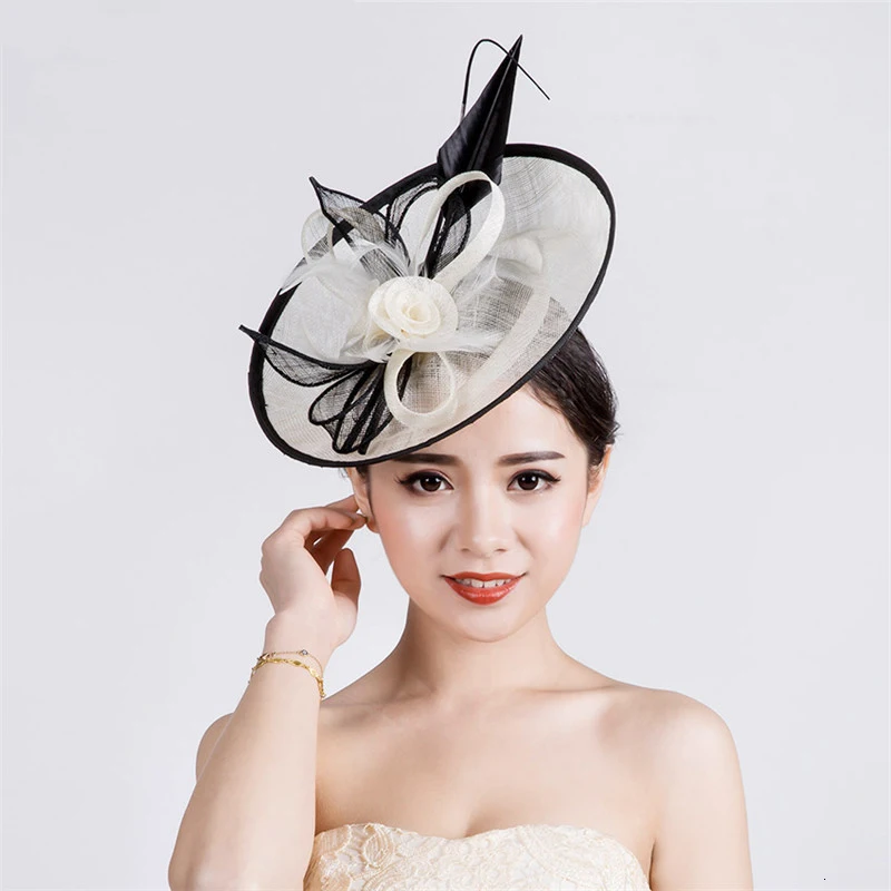 

Fascinators Hats Weddings For Women Linen Fedora Vintage Ladies Church Dress Sinamay Derby Hats Cocktail Tea Party Headwear