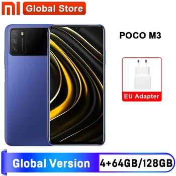 POCO-teléfono inteligente M3 versión Global, 4GB y 64GB /4GB y 128GB, 662 Snapdragon, pantalla de 6,53 pulgadas, batería de 6000mAh, cámara de 48MP, España