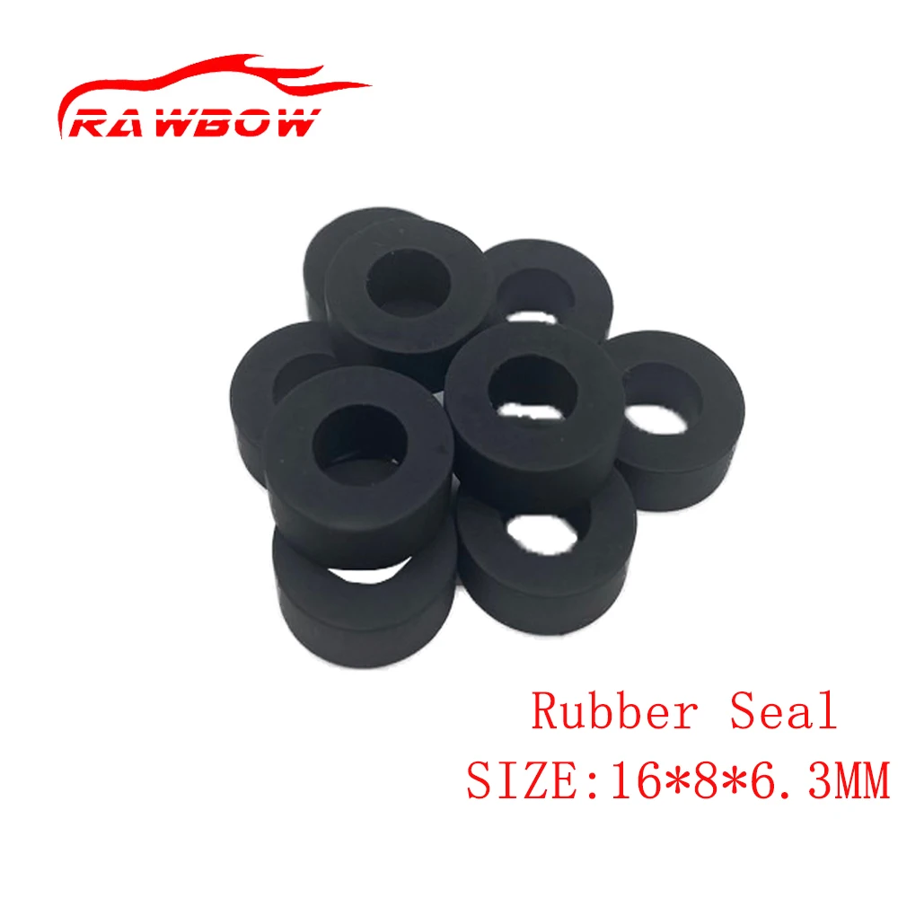 

100 PCS Size 16*6.3*8mm Fuel Injector Rubber Gasket 22018