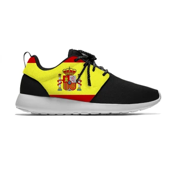 

Spain National Flag Fashion Classic Personality Sport Running Shoes Casual Breathable Lightweight 3D Printed Men Women Sneakers