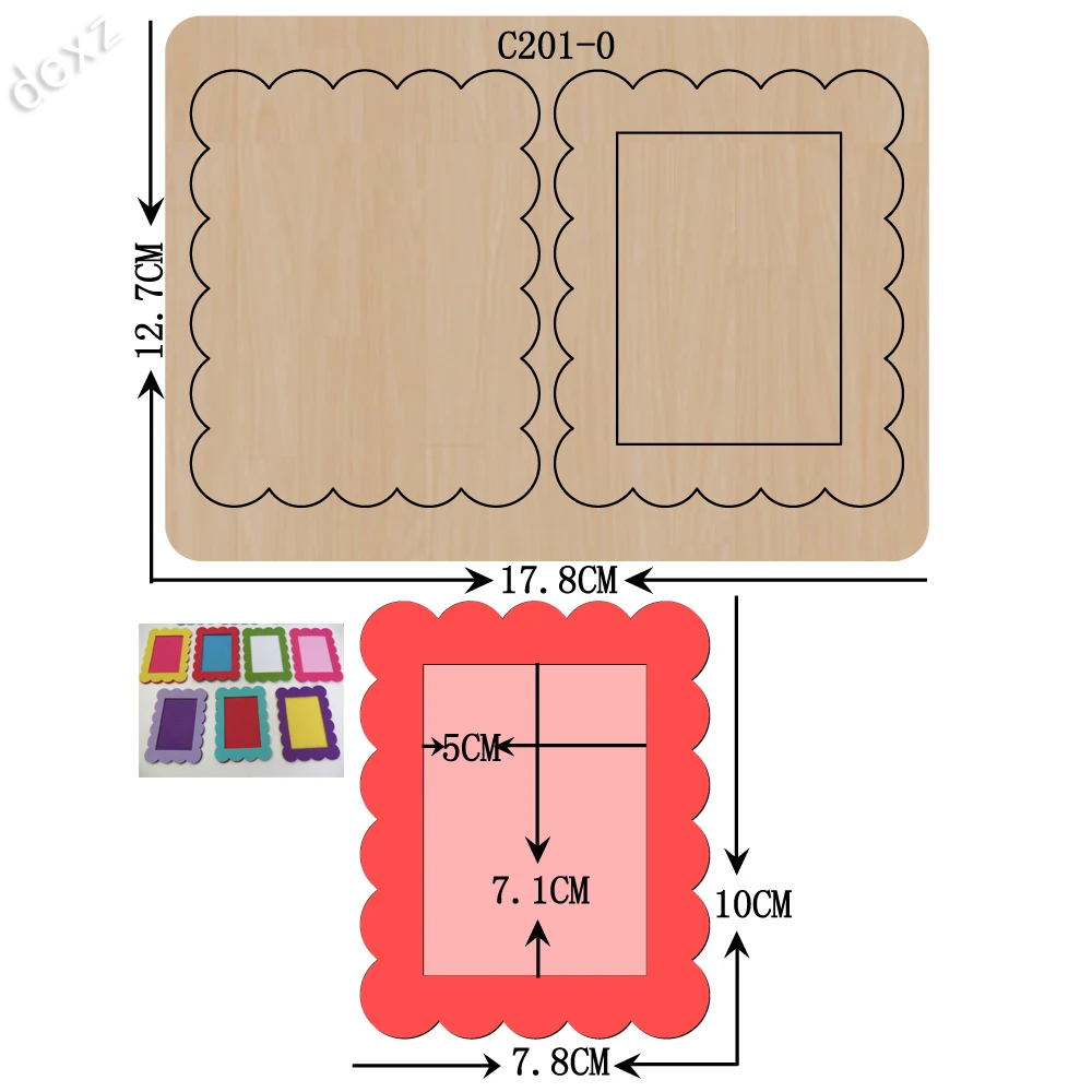 Новая фоторамка Деревянная Штамповка Скрапбукинг C-201-0 режущие штампы совместимы с большинством высечных машин
