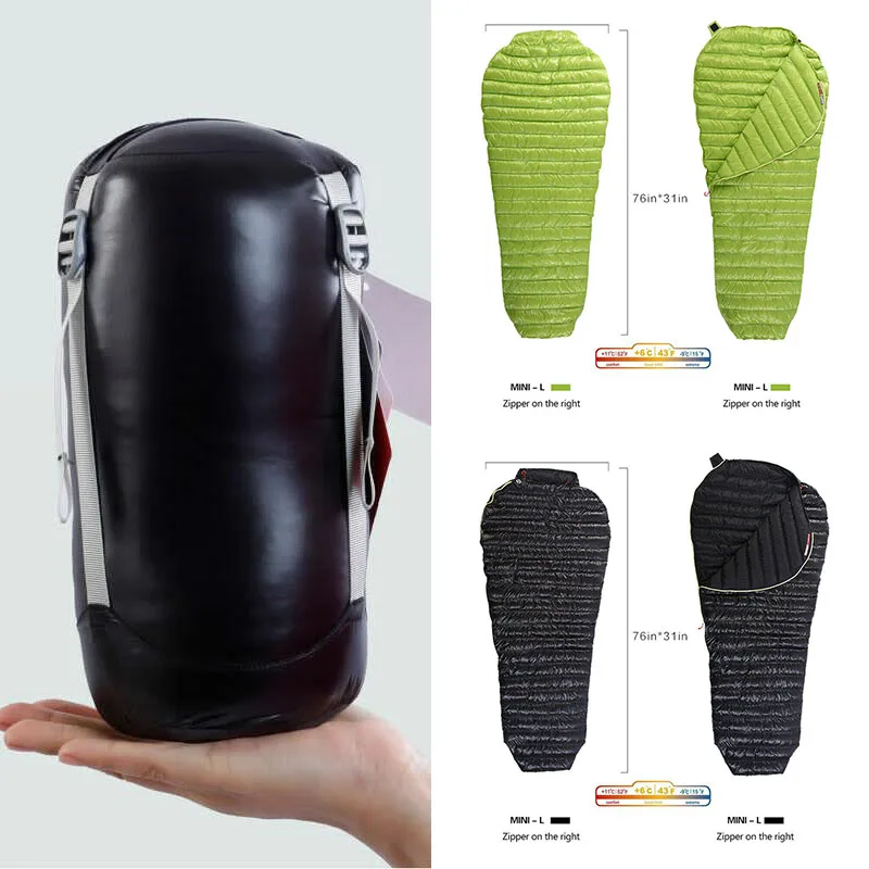 

AEGISMAX Sleeping Bag Mummy Goose Down Sleeping Bag Outdoor 3 Season Ultra-Light 11 Degree Warm Camping Hiking Easy Carry