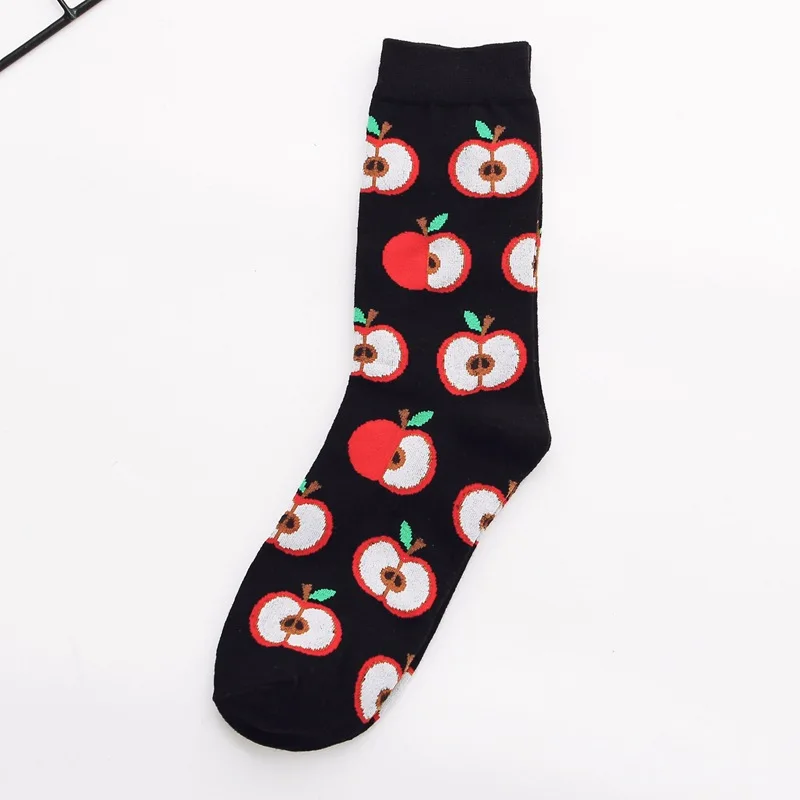 Fashion personality funny long socks ladies casual warm long cotton happy pop hip hop style street tide avocado egg couple socks