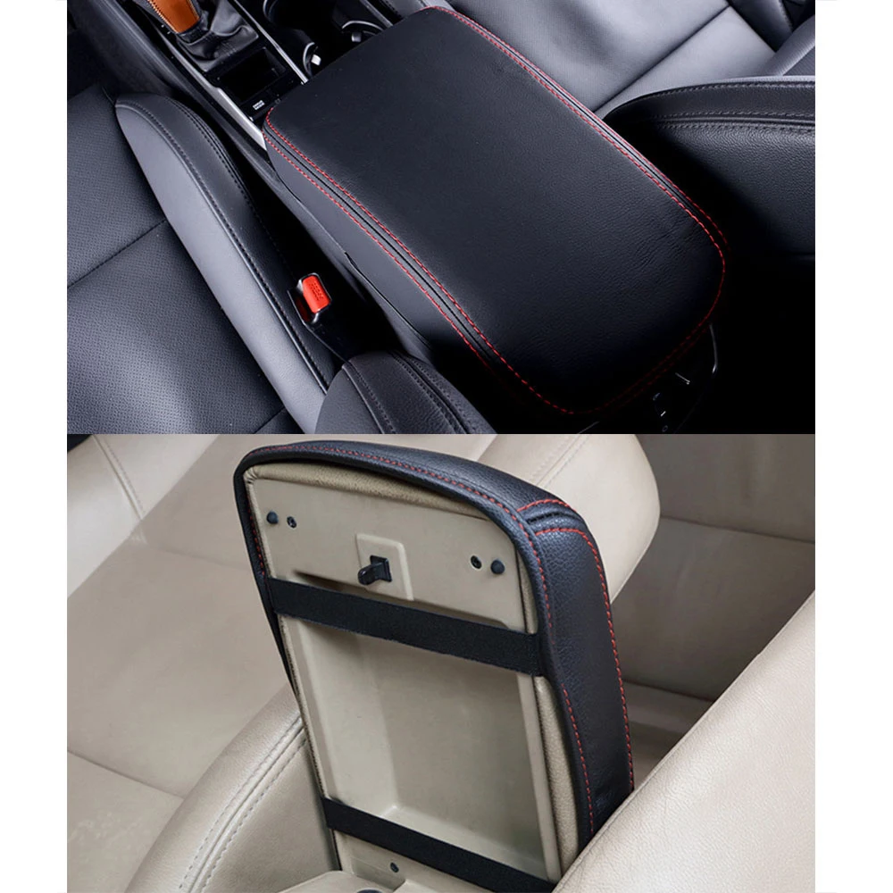 Car Armrest Box Trim Cover For Hyundai Tucson TL Auto Leather Arm rest Case Cushion Car Styling Accessories
