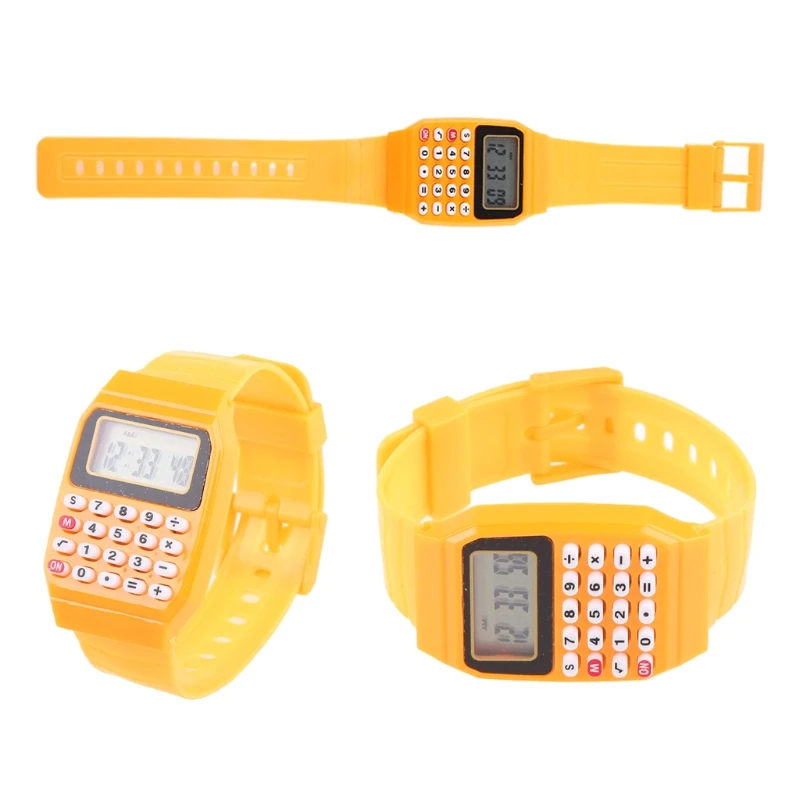 L5YC-Reloj pulsera electrónico multiusos para y niño, calculadora con fecha silicona