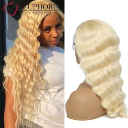 Brazilian Hair Loose Deep Wave Lace Front Wigs 613 Color Remy Human Hair Lace Part Wig 13x3 Remy Hair Lace Front Wigs EUPHORIA