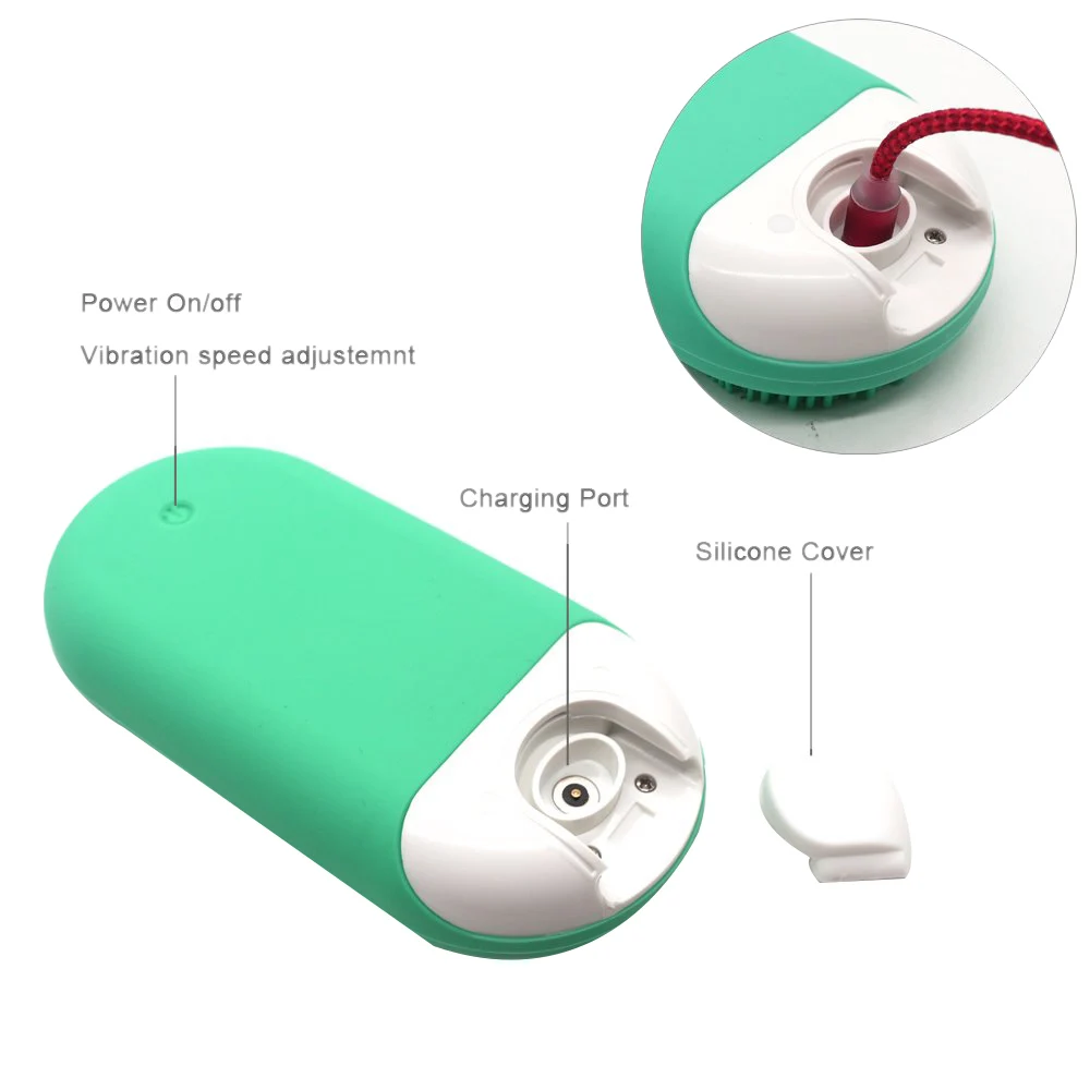 Waterproof Electric Body And Facial Cleansing Brush, Back Scrubber With Soft Silicone Exfoliating Head And Long Handle for All S