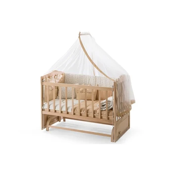 

Bamgidoo baby cradle wooden cradle organic 60x120 with cradle bed and cream prince sleeping set made in Turkey