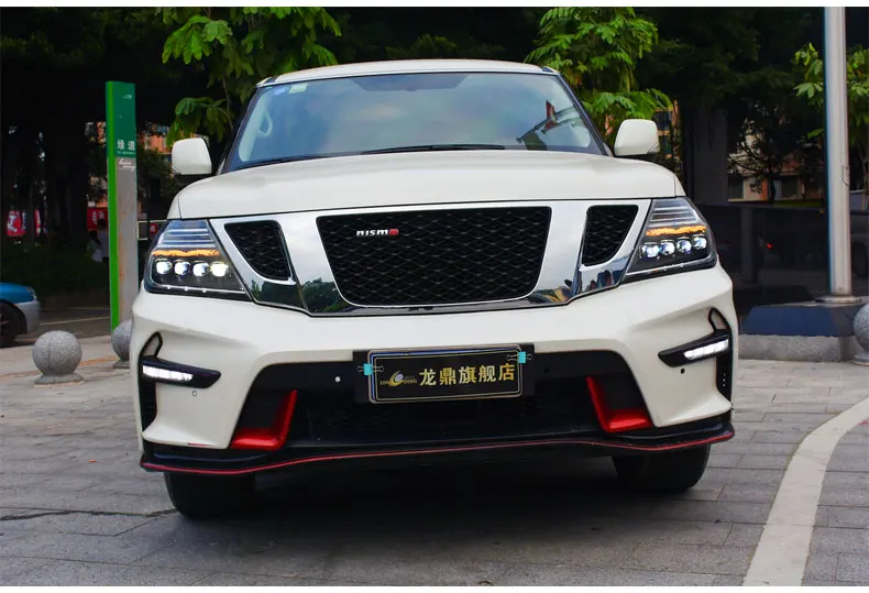 Автомобильный стайлинг фары для Nissan Patrol фары 2010- nissan patrol Y62 Головной фонарь все светодиодный налобный фонарь+ Динамический поворот