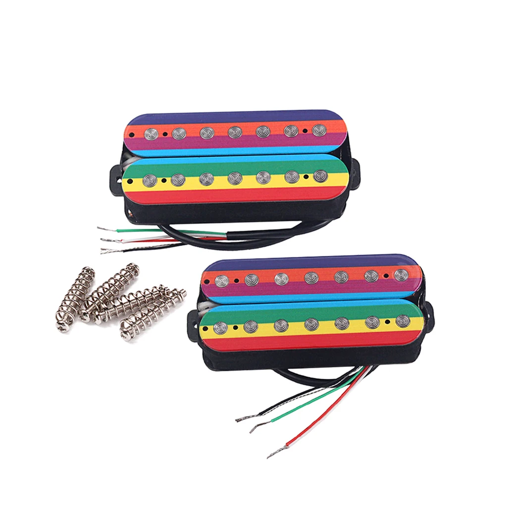7 струнное волокно alnico v neck and Bridge Pickup Humbucker Guitar|Детали и аксессуары для гитар| |