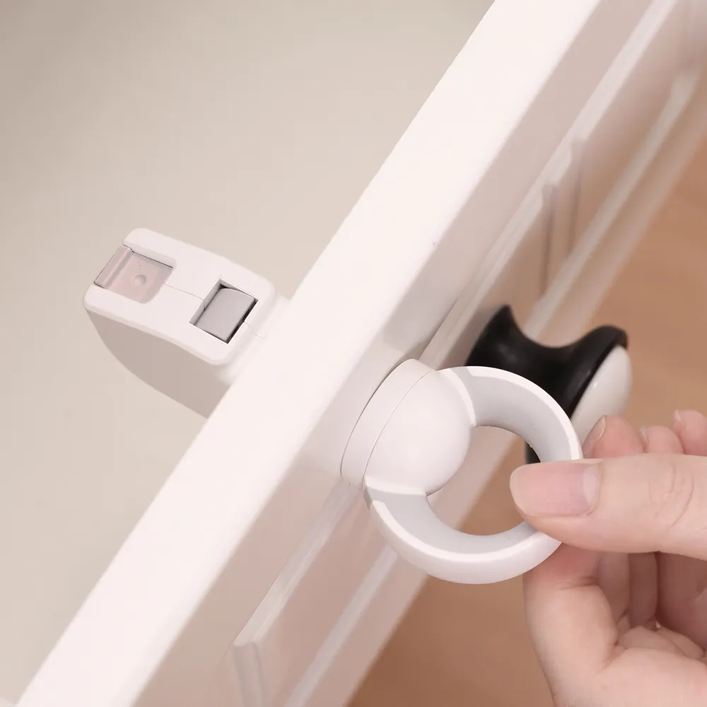 ABS White Magnet Protection Lock Child for Children Safety Cupboard Cabinet  Drawer Locks Anti-open Handle Furniture Hardware