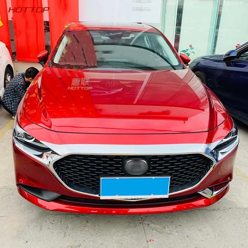 ABS Щепка отделка капота автомобиля полоса Передняя крышка для Mazda 3 Axela