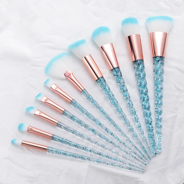 

10pcs Unicorn Makeup Brushes Sets Maquiagem Foundation Powder Cosmetic Blush Eyeshadow Women Beauty Glitter Make Up Brush Tools