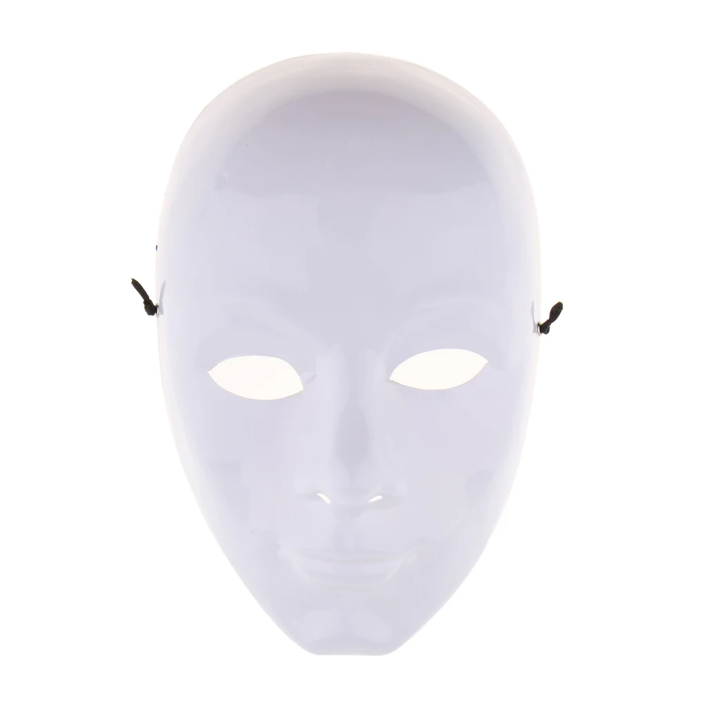 DIY Unpainted Mask White Blank Face Mask Masquerade Costume Masks for Party Decoration Accessories