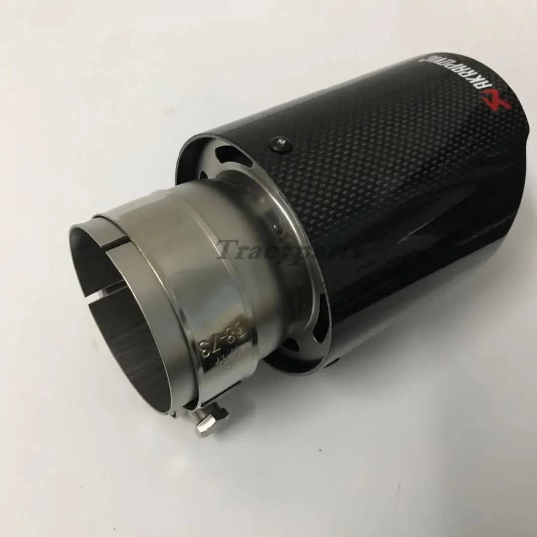 Akrapovic выхлопные трубы для автомобиля глянцевый углеродный глушитель наконечник Универсальный нержавеющая сталь прямой