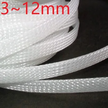 

Clear PET Braided Wire Sleeve 3 4 6 8 10 12mm Tight High Density Insulated Cable Protect Expandable Sheath Single Color
