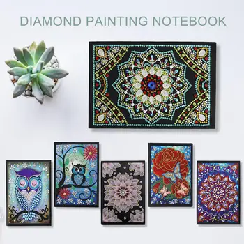 

Diamond Painting Cover Notebook Writing Journal DIY Diary Book Christmas Birthdays Gifts 5.59*8.15*0.31In