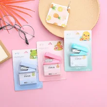 

Mini Color Stapler + 400 Staples Small Portable Stapler Staionery Paper Clip Binding Binder Book Office School Supplies
