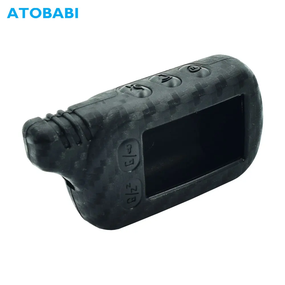 Чехол для автомобильного ключа из углеродного силикона Tomahawk TZ 9030 9020 9010 7010|Футляр