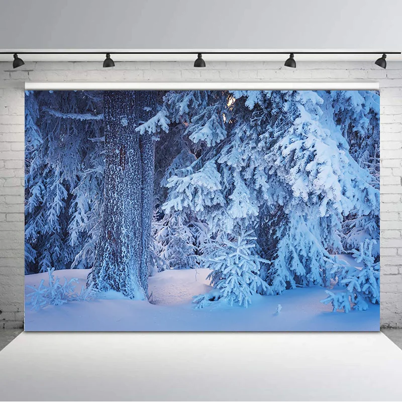 

NeoBack Winter Forest Backgrounds for Photo Studio Backdrop Snowflake Woodland Photographic Backdrops For Photo Studio