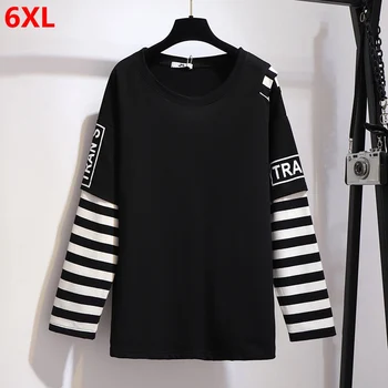

Oversized women's spring stripe long-sleeved pullovers loose wild style tops sweatshirt women clothes