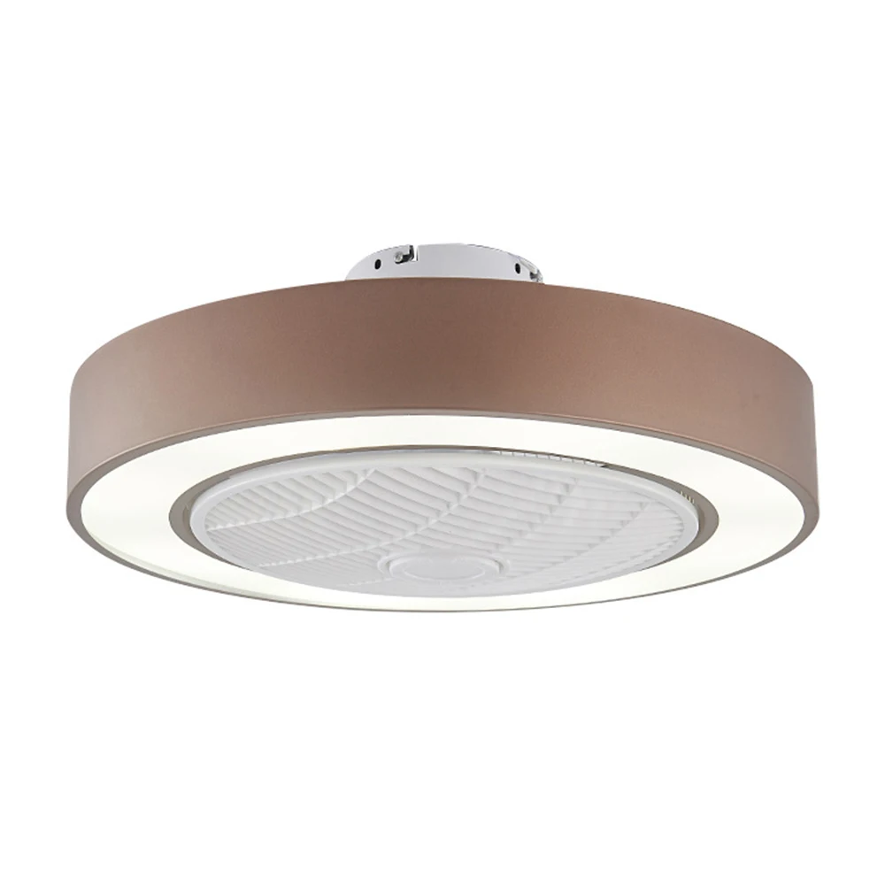 Brown 55 см smart led потолочный вентилятор-светильник с пультом дистанционного управления 110v 220v дропшиппинг - Цвет лезвия: Brown