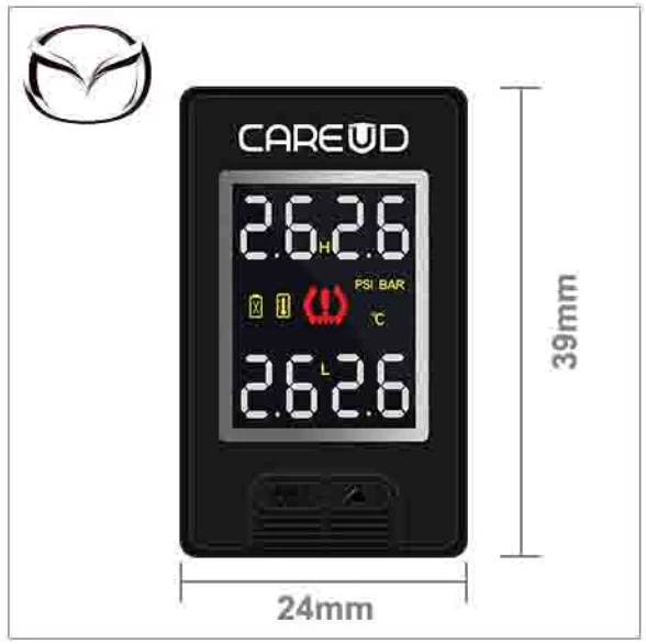 For MAZDA Careud U912 с 4 внутренними датчиками система контроля давления в шинах автомобиля TPMS диагностический инструмент специальный разработанный монитор - Цвет: For MAZDA