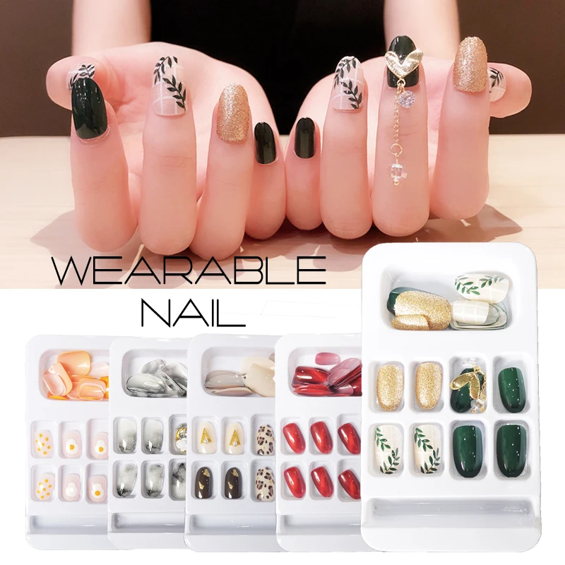 

24 tips Fake Nails Matte False nail Detachable tips for Nail Extension Manicure Art press on Fake False Nails