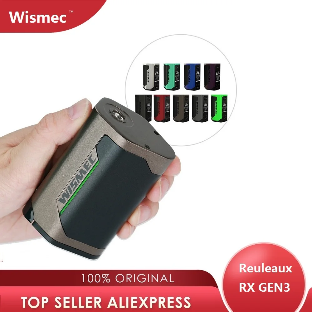 Оригинал 300 W WISMEC Рел RX GEN3 TC поле MOD Max 300 W No18650 Батарея поле Mod огромный Мощность E-сигареты Vape Mod Vs перетащите 2/luxe mod