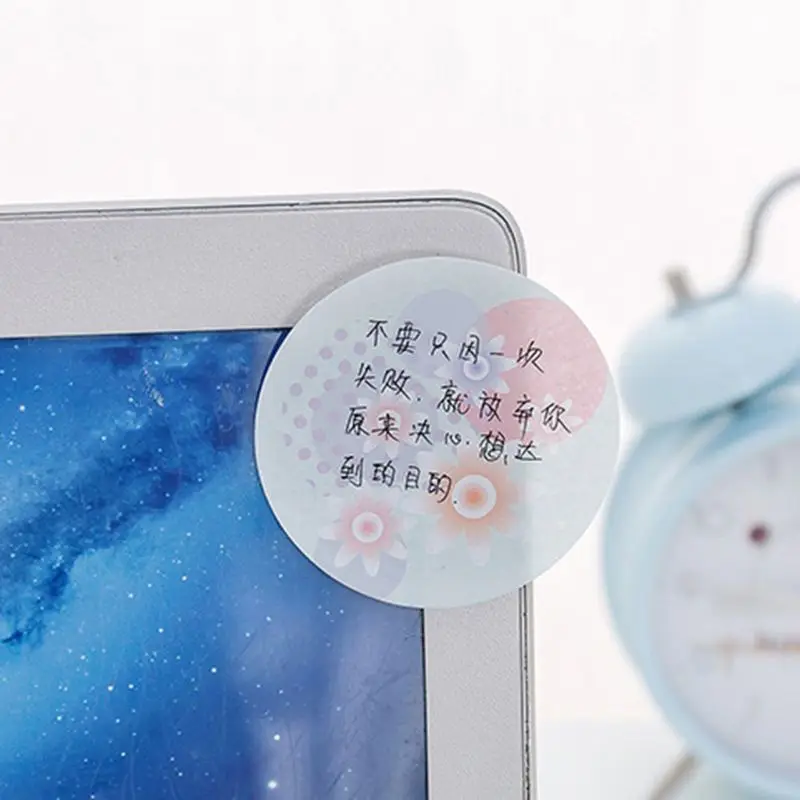 Цветочный узор Круглый блокнот для заметок Kawaii Sticky Notes канцелярские принадлежности DIY Письма липкий стикер для заметок