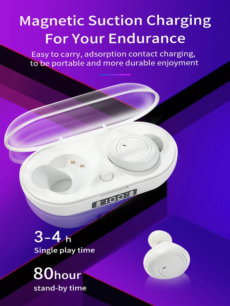 TWS Wireless Earphones Bluetooth 5 0 Headphones IPX7 Waterproof Earbuds LED Display HD Stereo Built in Mic For Xiaomi IPhone