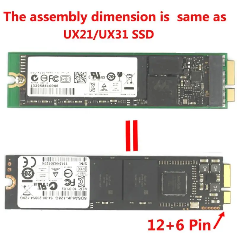 SSD конвертер для Asus ZenBook M.2 (NGFF) до 18 контактный адаптер Поддержка 2230/2242/2260/2280 мм UX31