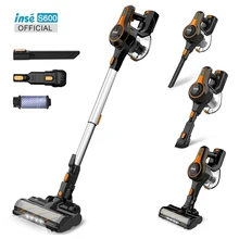 Cordless Vacuum Cleaner Up to 40 Mins Runtime 2500mAh Rechargeable Battery 23kpa Strong Suction 5-in-1 INSE S600