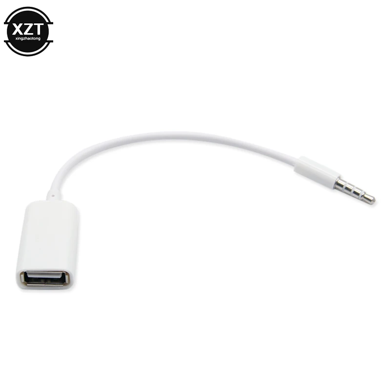 Mini Jack 3,5 мм AUX аудио разъем для USB 2,0 конвертер, usb-адаптер Aux кабель для автомобиля MP3 динамик U диск USB флэш-накопитель аксессуары