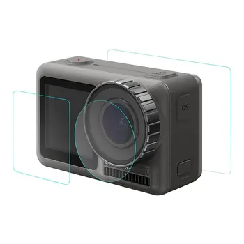 

PULUZ Lens +Front and Back LCD Display Tempered Glass Film for DJI Osmo Action Protective Film Screen Action Sport Camera Access
