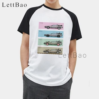 

Back To The Future Car Cartoon Funny T Shirt Men Gothic Hot Stephen King Horror Short Sleeve Custom Streetwear Men Tshirt O-Neck