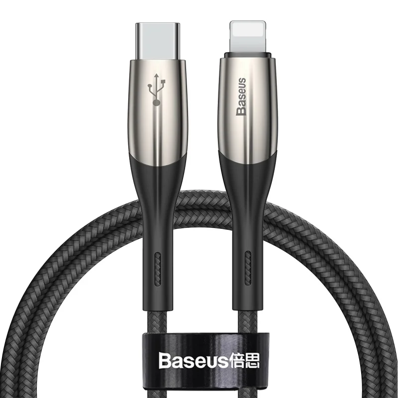 Baseus USB C для Lightning зарядный кабель для iPhone 11 Pro Max XR XS Max USB зарядное устройство 18 Вт PD Быстрая зарядка usb type C кабель - Цвет: Black  Cable