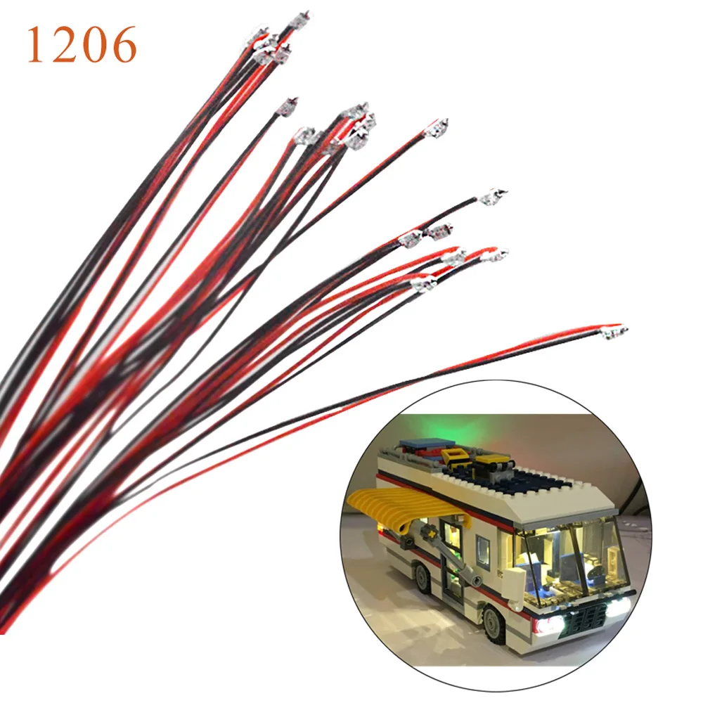 

Wired Led SMD 12V 1206 Led Lamp Models Train Pre-soldered Micro Litz For Train Railway Landscape Lighting