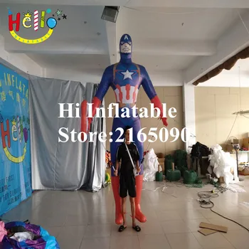 

3.5 m high inflatable advertising captain America, inflatable soldier puppet