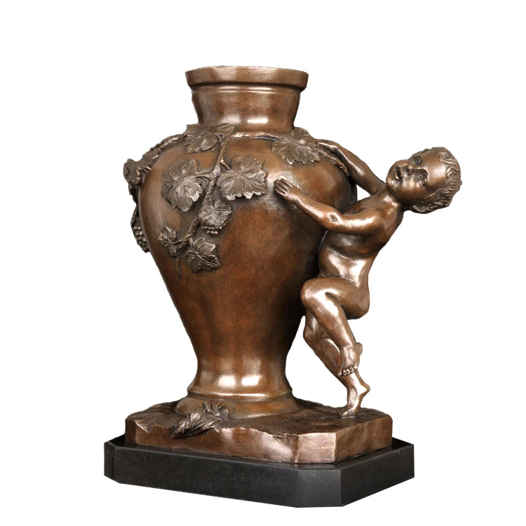 Bronze casting home decoration lady with vase statue sculpture for sale - Цвет: DS-669