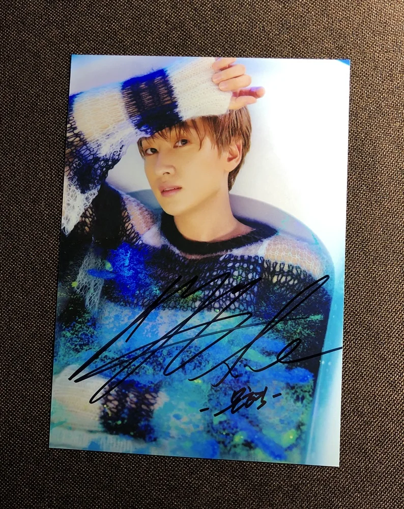 Подписанный SJ SuperJunior Super Junior Eun Hyuk фото с автографом время скольжения 5*7 11P