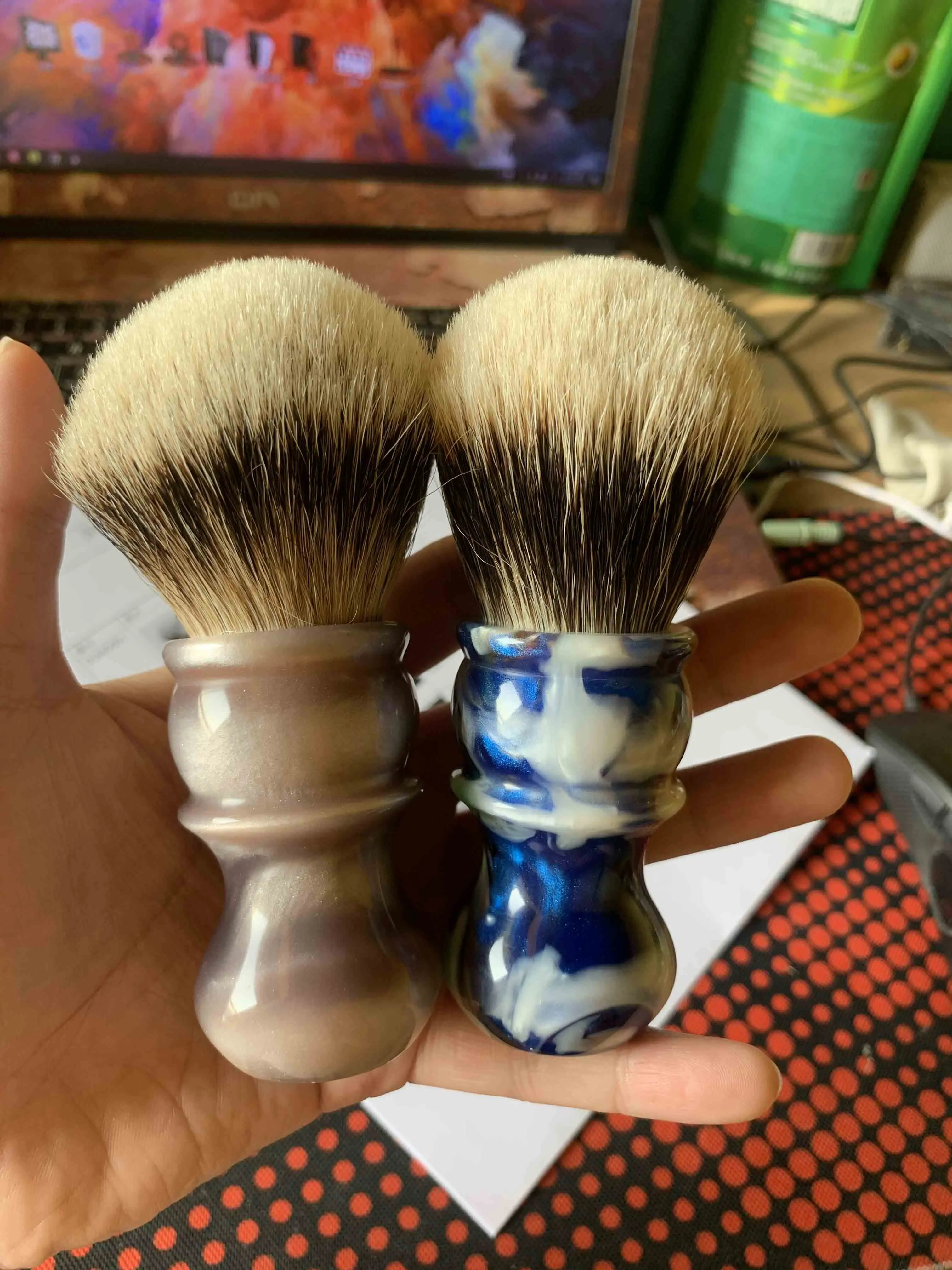 26mm hook and Silk OUMO Brass-.11.29 обновленные кисти для бритья Venus с шелковыми SHD HMW silvertip узлами - Цвет: 26mm hook and Silk