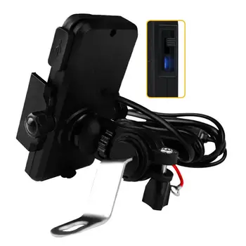 

Electric Car Wireless Charging Mobile Phone Holder Abs 12-120V Motorcycle Navigation Bracket Car Charger 1 Set